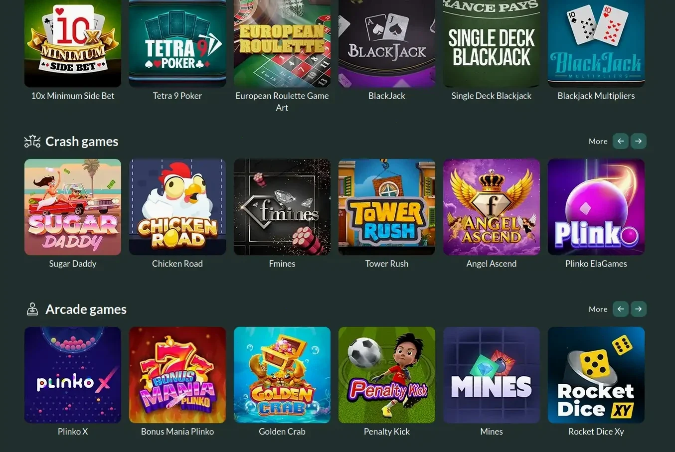 Millioner Casino Login Bereich mit Spielübersicht